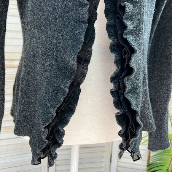 Sarah Spencer Wool Angora Open Front Cardigan Sweater Medium - Picture 4 of 11